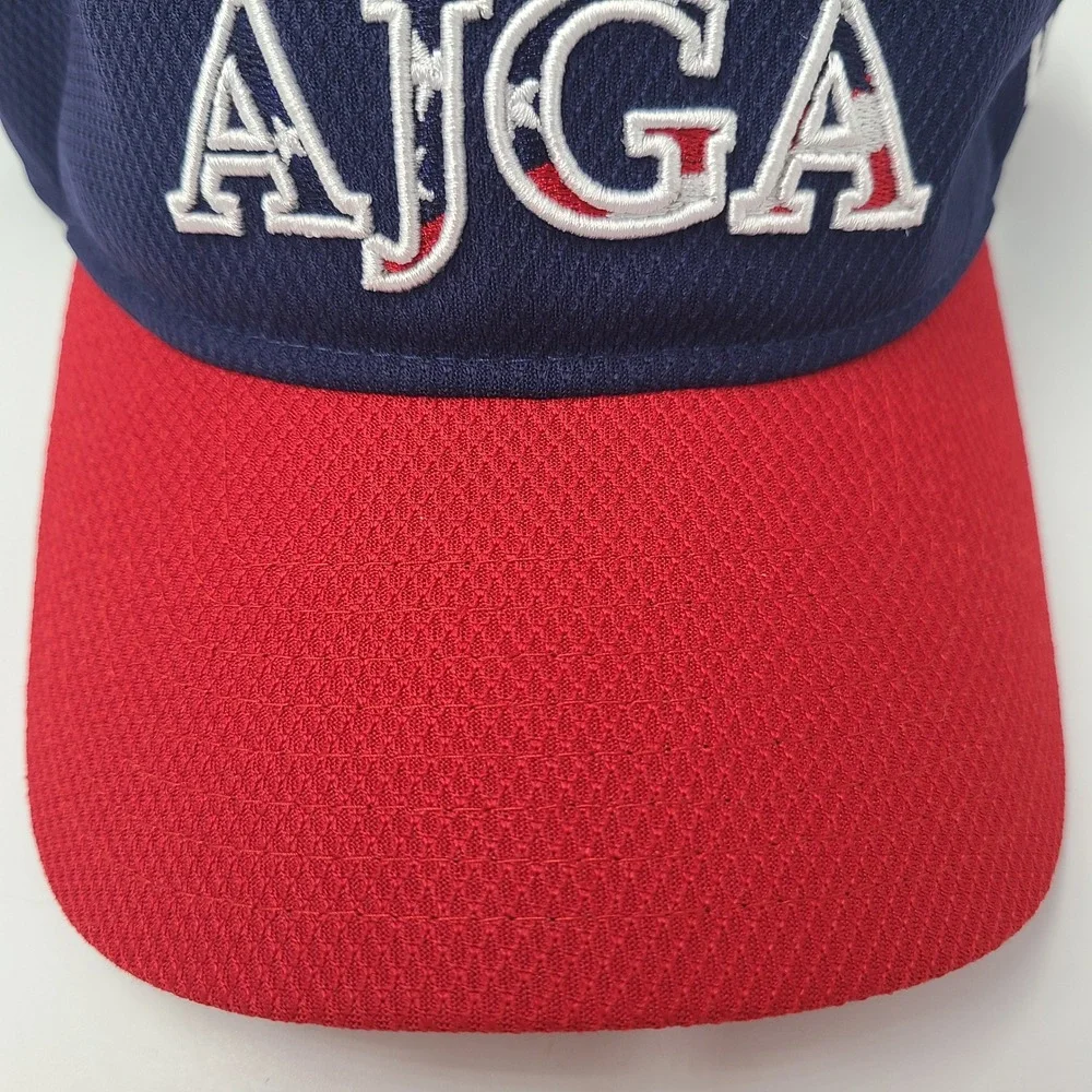 AJGA Visor Hat Adjustable New Era Blue Red Golf American Flag USA Logo Men